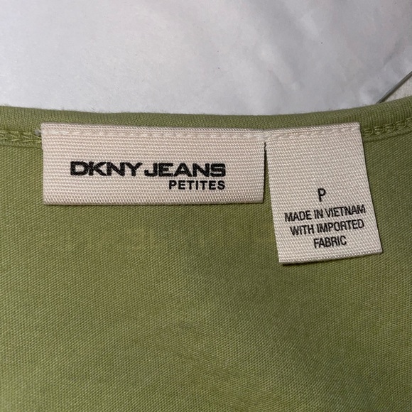 DKNY Jeans Petites green tank top shirt y2k - Picture 3 of 3